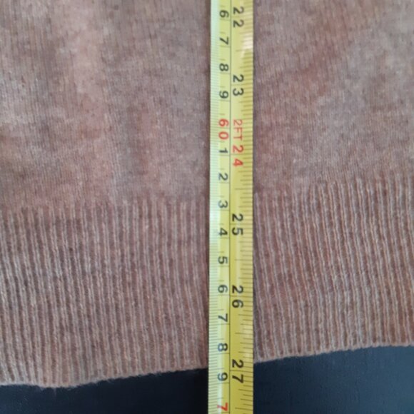 Black Brown 1826 SZ M 100% 2 Ply Cashmere Beige Men's V-Neck Pullover Sweater - Picture 8 of 10